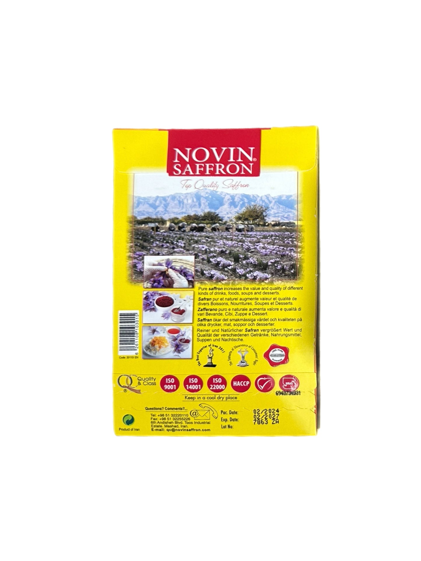 NOVIN SAFFRON 1G A GRADE